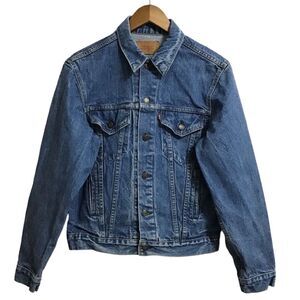 Levi’s Jean Jacket Vintage Trucker Style Made In U.S.A 71506-0214 Size 42L
